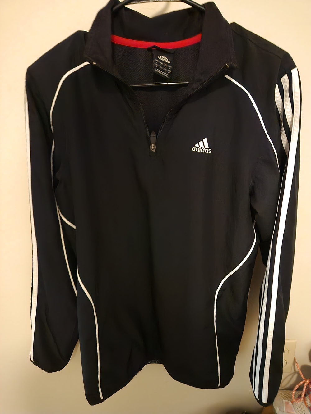 Adidas Womens Quarter Zip Pullover Windbreaker S Small